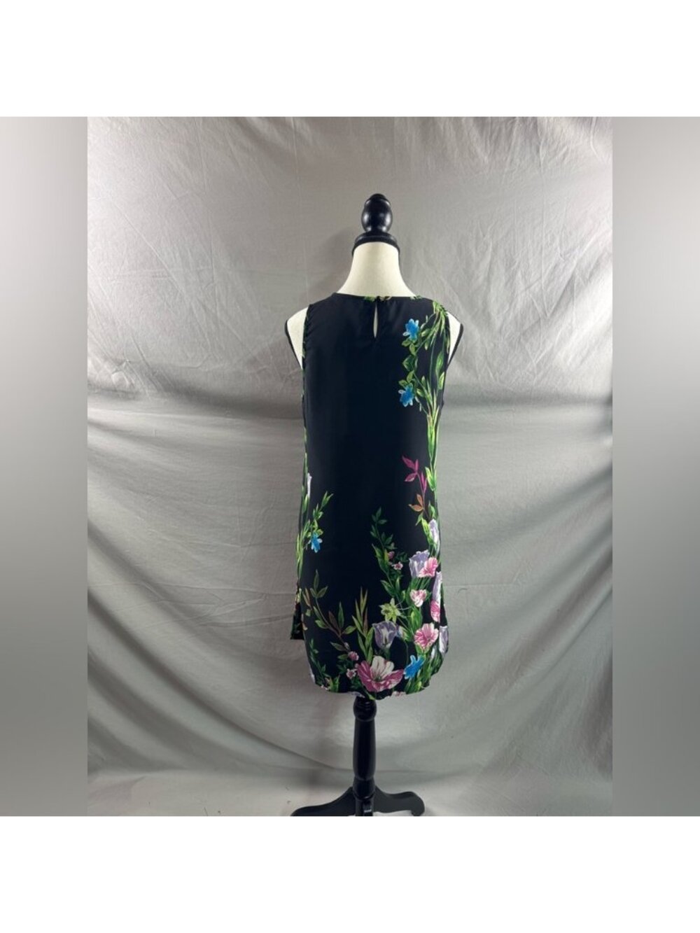 Floral Print Tank Dress Black - Picture 9 of 9